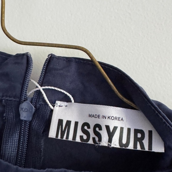 Elegant Navy Blue Embroidered 2 piece ( shirt & skirt) - Picture 9 of 9